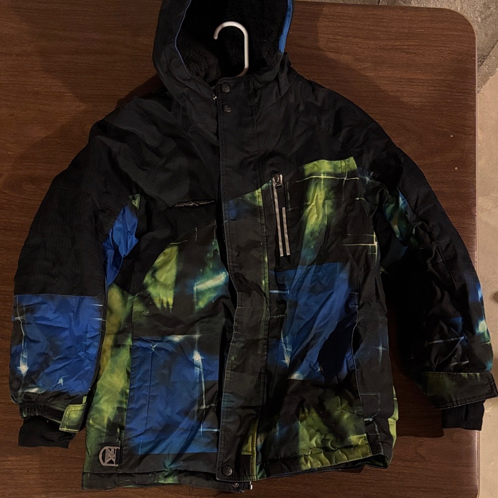 ZeroXposur Kids Blue and Green Puffer Jacket